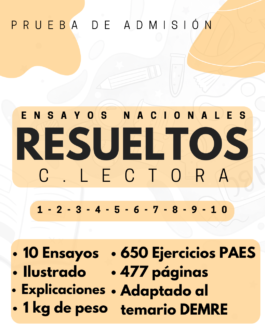 Ensayos nacionales RESUELTOS PAES de compresión lectora (10 ensayos) – IMPRESO