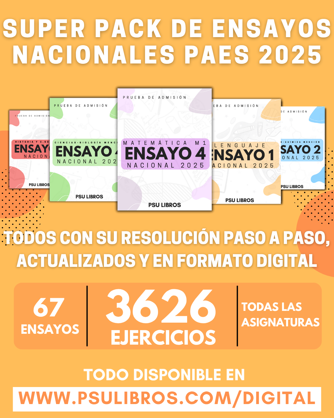 SUPER PACK ENSAYOS NACIONAL 67 ENSAYOS DIGITALES (TODOS LOS ENSAYOS NACIONALES)