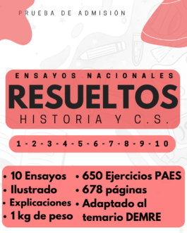Ensayos nacionales RESUELTOS PAES de HISTORIA y Ciencias sociales (10 ensayos) – IMPRESO